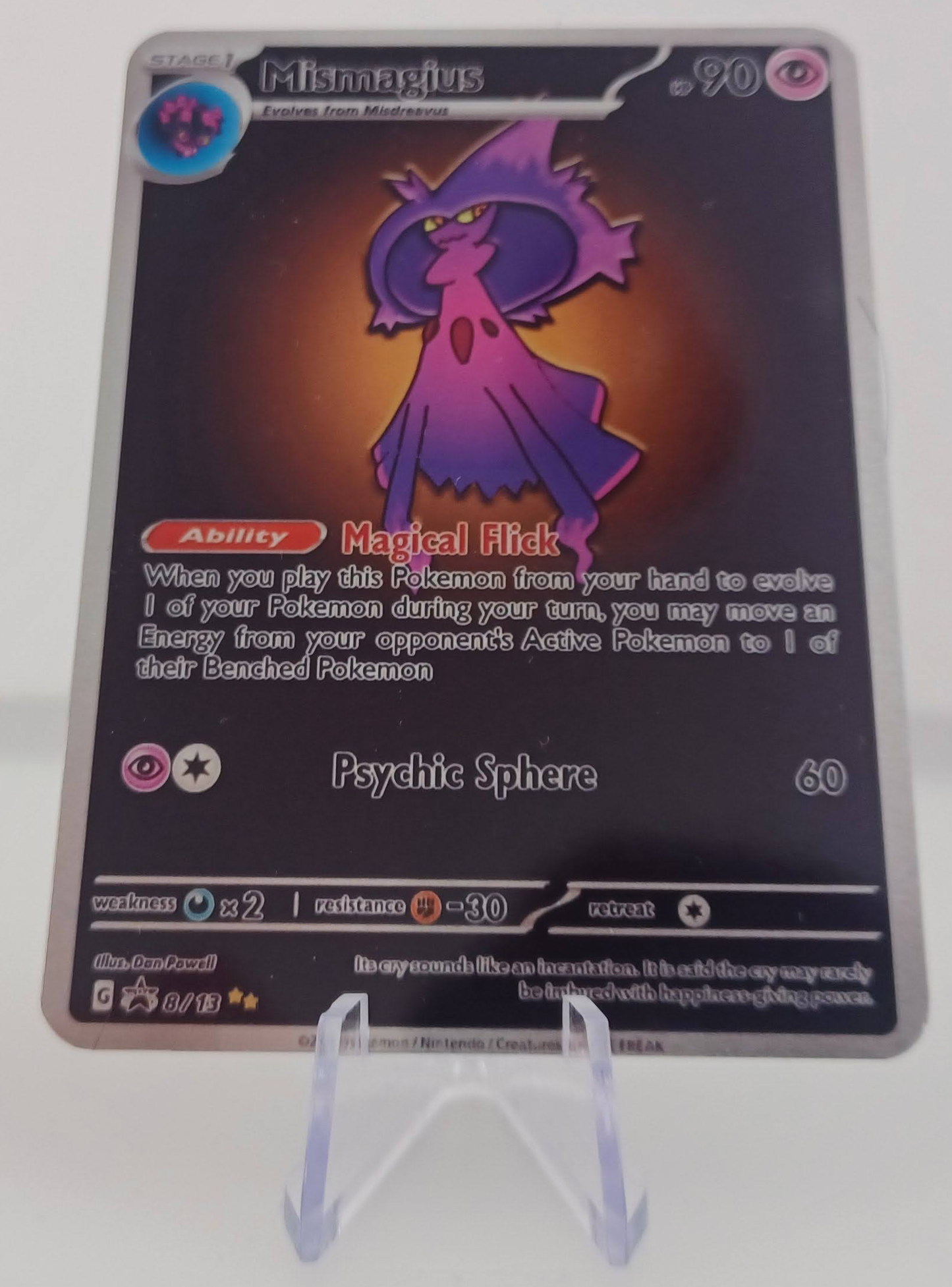 Mismagius Aluminum Silver Pokemon art Card
