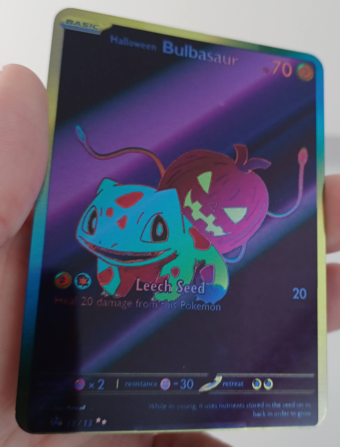 Bulbasaur Aluminum Silver Pokemon art Card