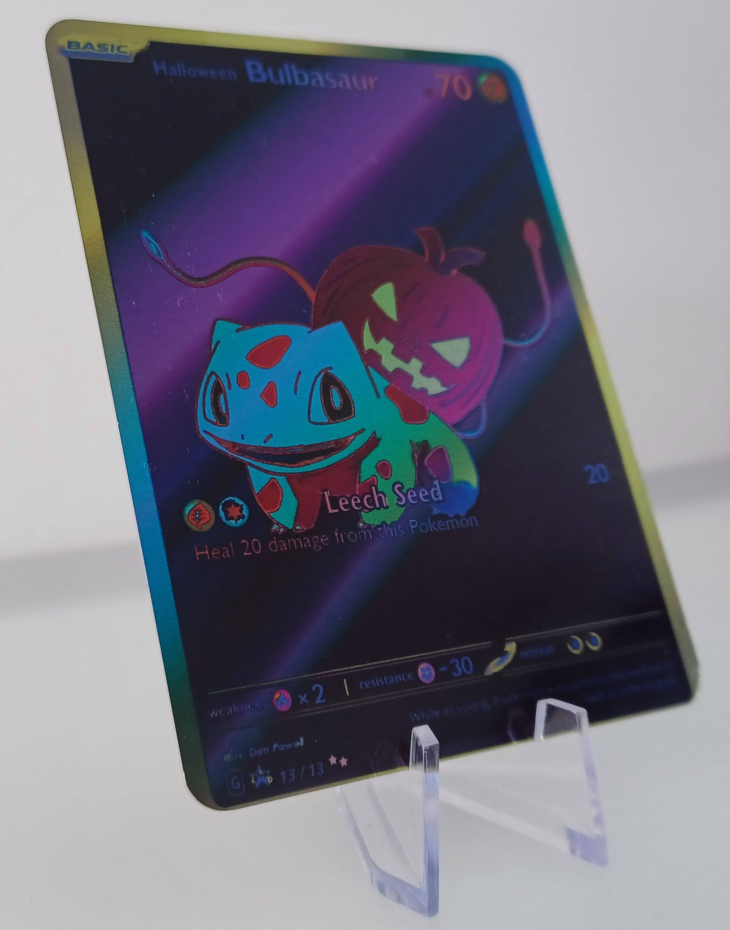 Bulbasaur Aluminum Silver Pokemon art Card