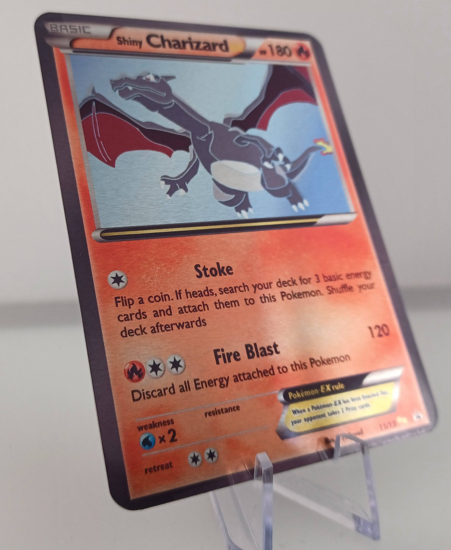 Charizard Aluminum Silver Pokemon art Card