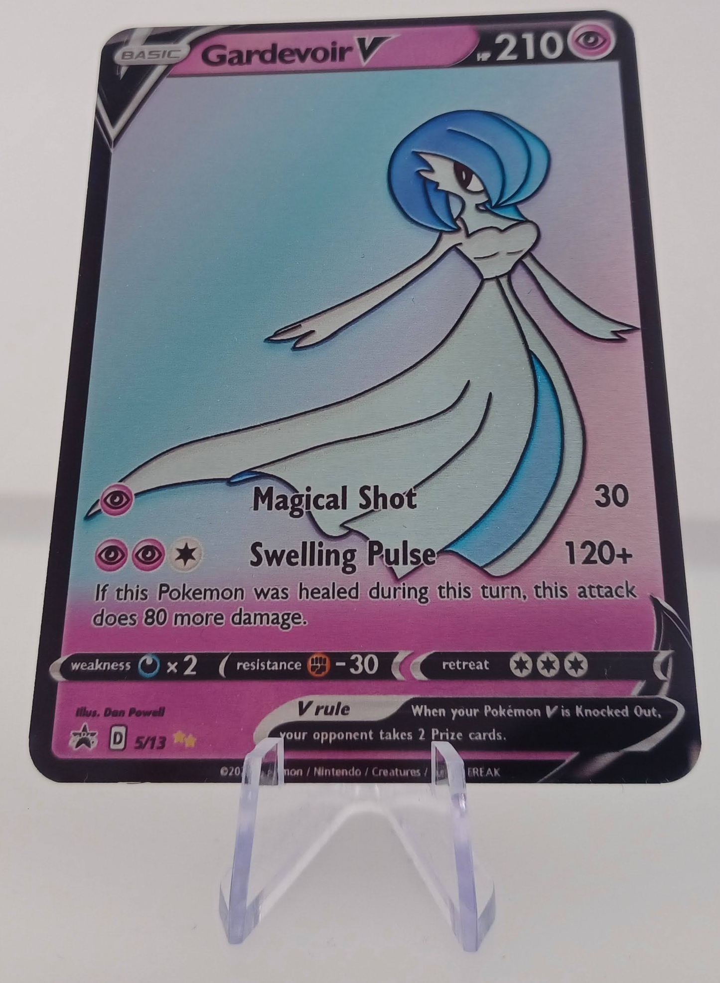 Gardevoir Aluminum Silver Pokemon art Card
