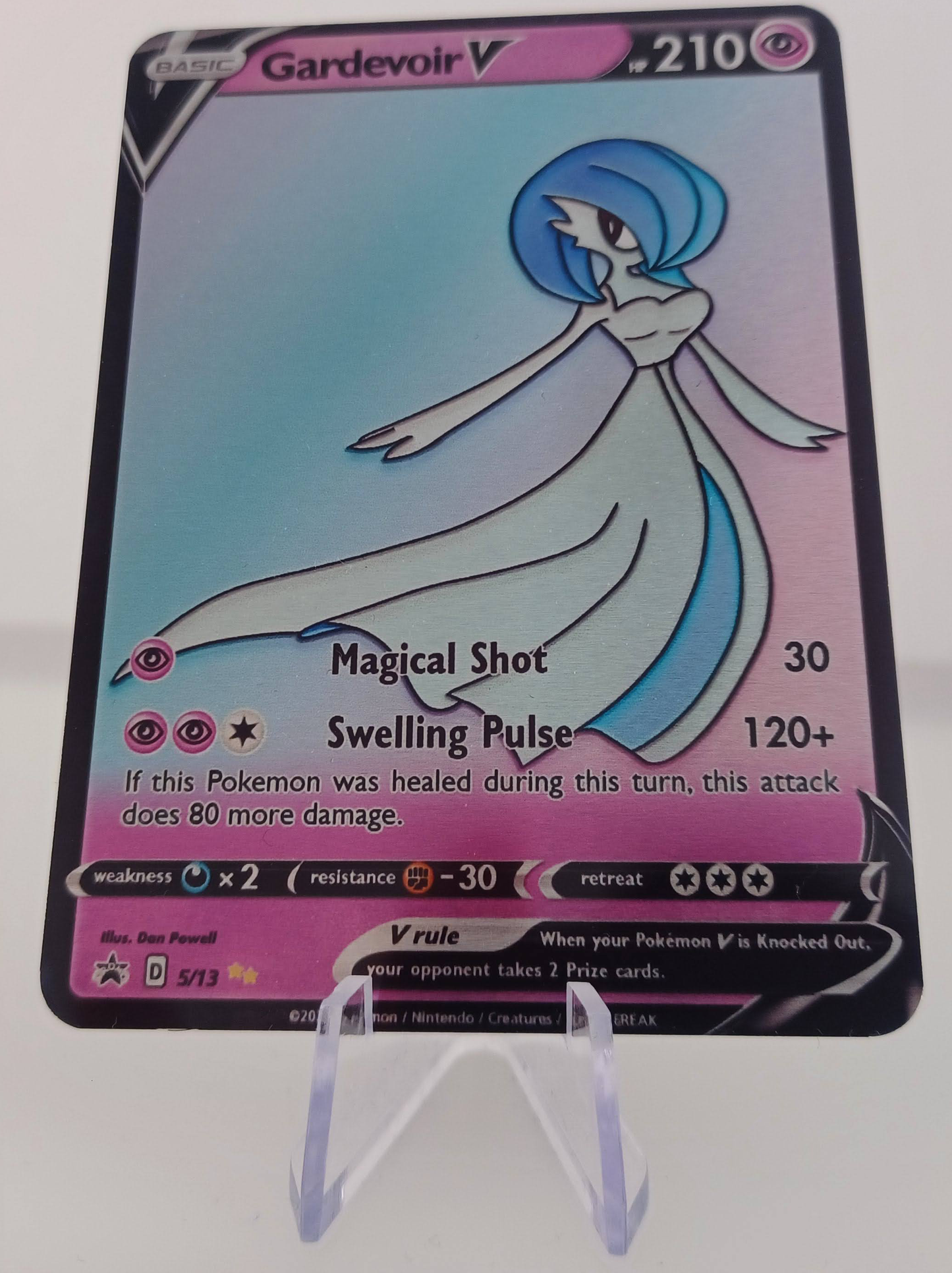 Gardevoir Aluminum Silver Pokemon art Card