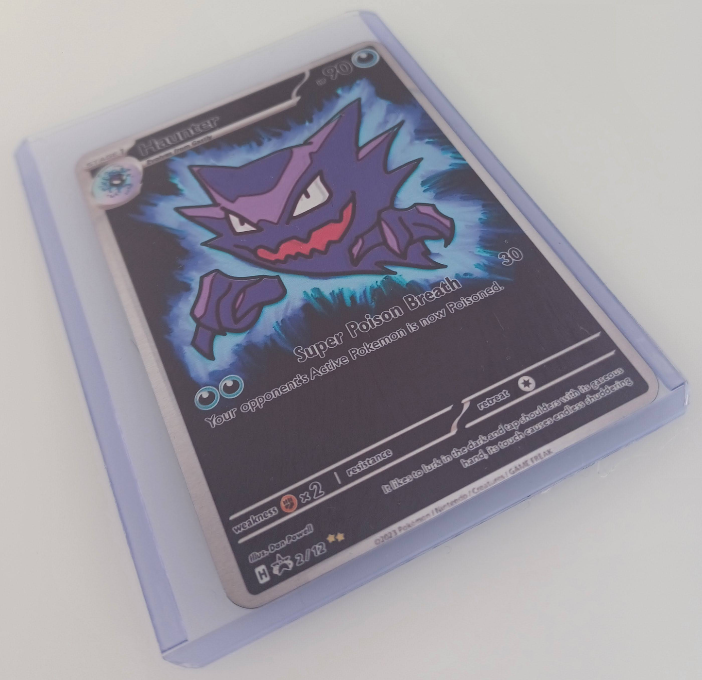 Haunter Aluminum Silver Pokemon art Card