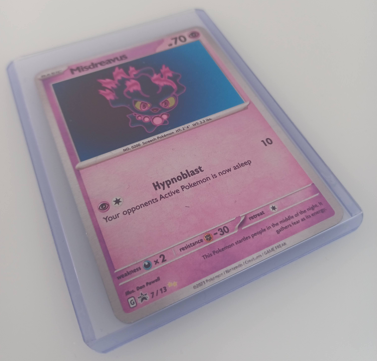 Misdreavous Aluminum Silver Pokemon art Card