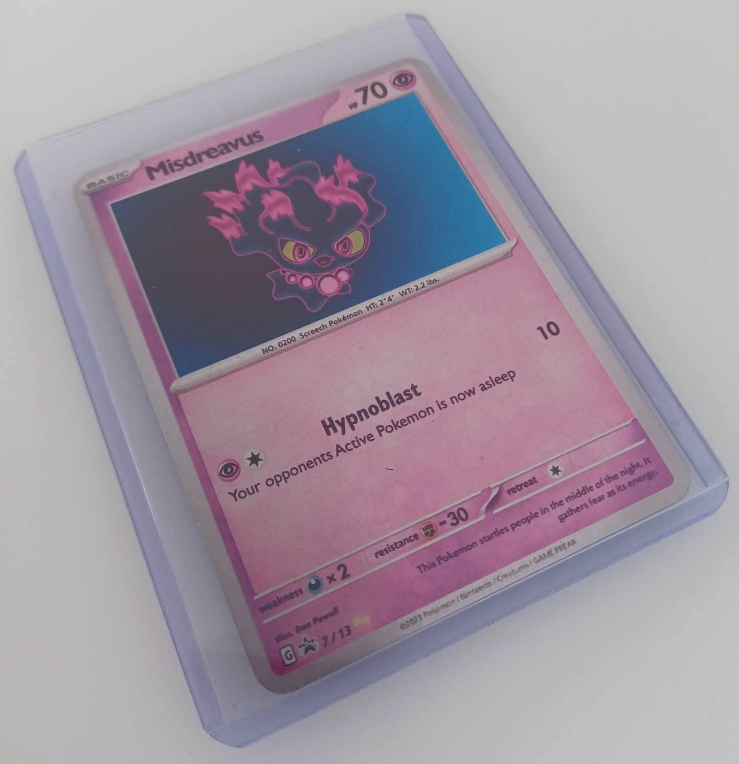 Misdreavous Aluminum Silver Pokemon art Card