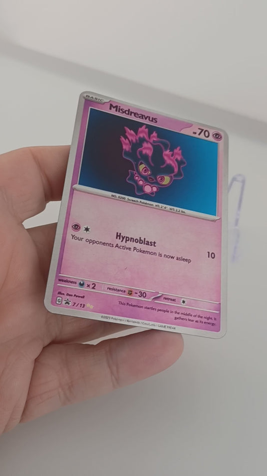Misdreavous Aluminum Silver Pokemon art Card